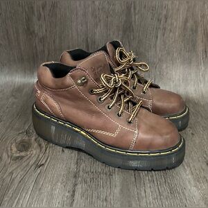 Dr. Martens Chunky Ankle-High Brown Boots 9868